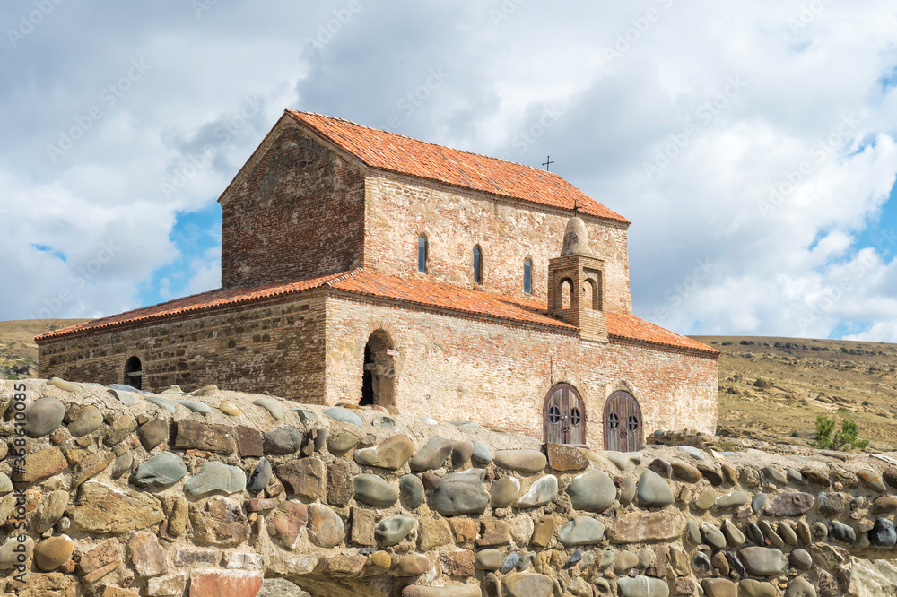 10th century Christian Prince's Basilica overlooking Uplistsikhe cave city, the Lord's fortress, Gori, Shida Kartli district, Georgia
