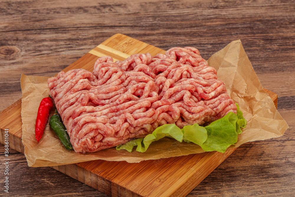 Raw Minced pork meat for cooking