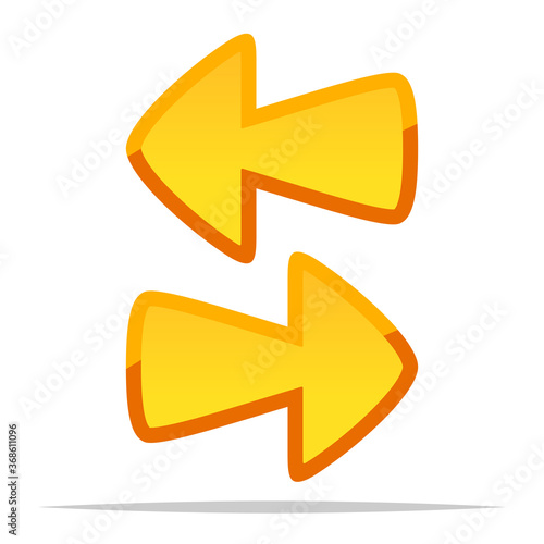 Left right arrow buttons vector isolated