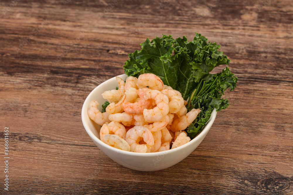 Small unshelled shrimps in the bowl Small unshelled shrimps in the bowl