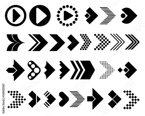 Big set of arrows vector icons