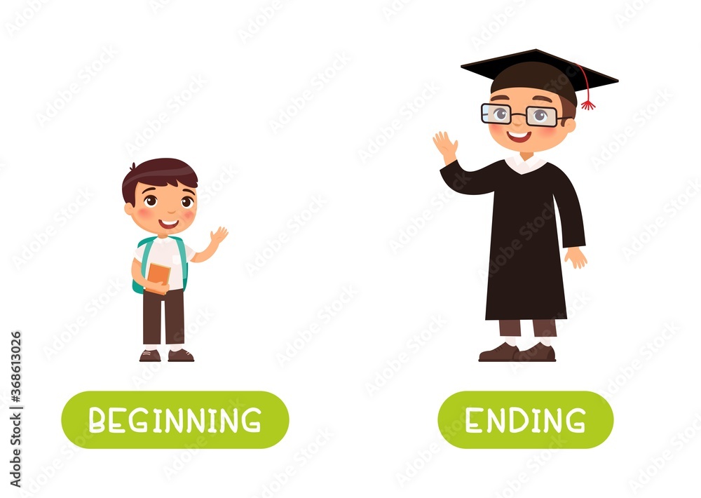 beginning-and-ending-antonyms-word-card-vector-template-flashcard-for