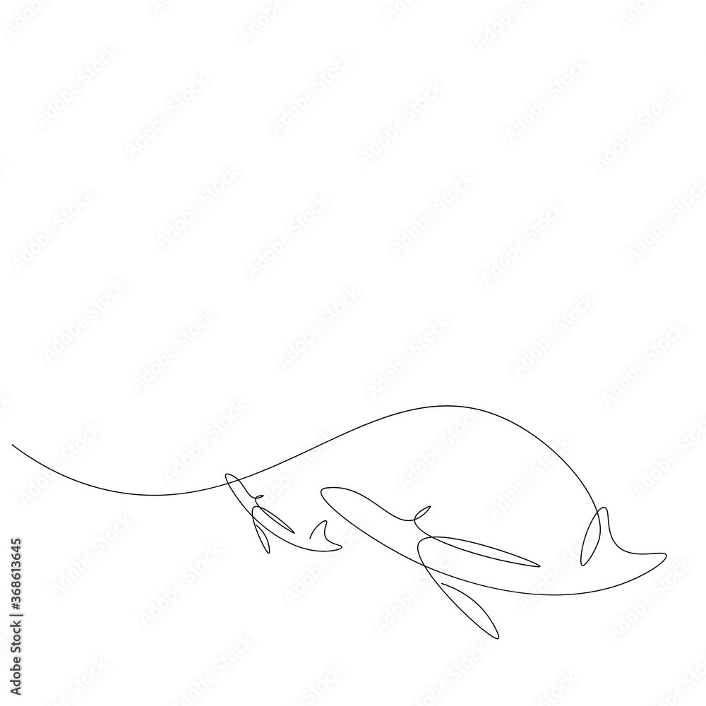 Whales family on ocean vector illustration Whales family on ocean vector illustration