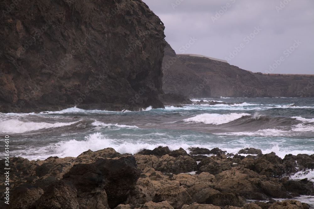 Gran Canaria, landscape north of the island,  hike between San Felipe and Santa Maria de Guia
