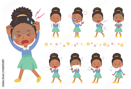 cute type african girl_sick