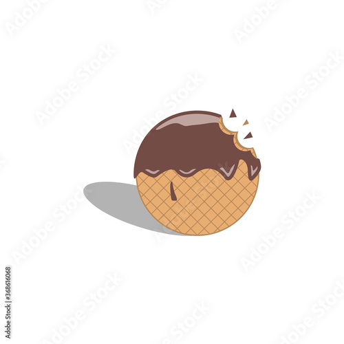 Illustration Vector Graphic of Chocolate Wafer