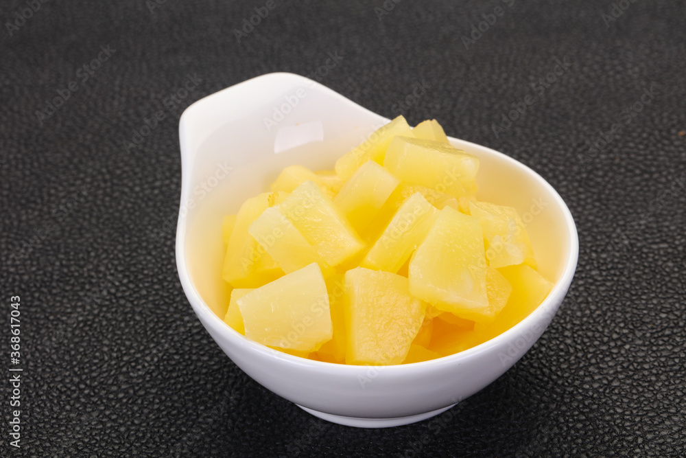 Marinated pineapple pieces Marinated pineapple pieces
