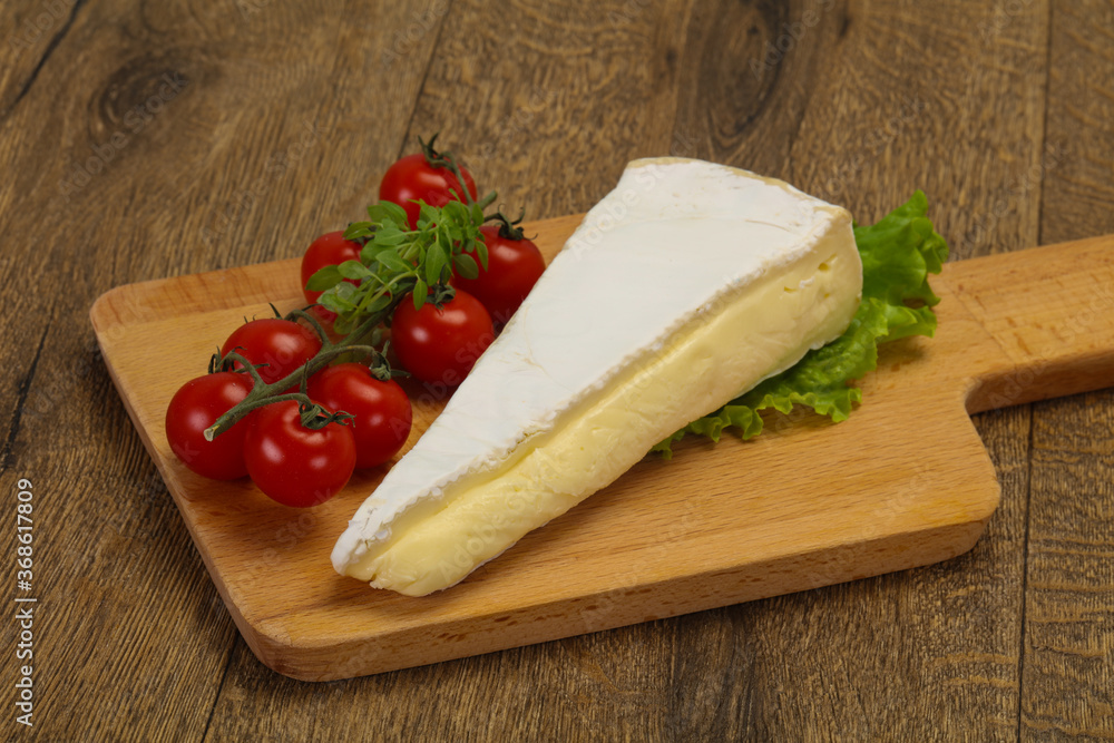 Brie cheese triangle served salad Brie cheese triangle served salad