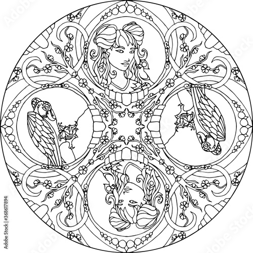 Mandala Lady & Bird