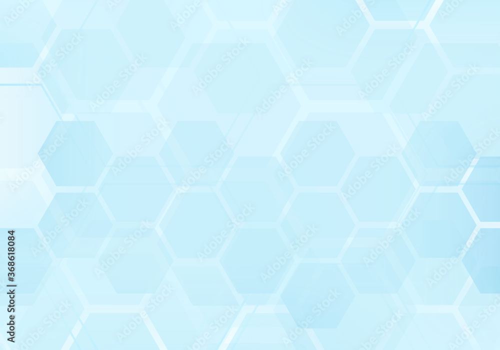 Fototapeta Abstract technology background with hexagon pattern. Medical and healthy concept. Can be used show your text. Vector illustration.