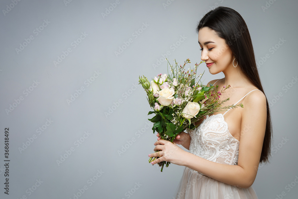 beautiful brunette girl with natural makeup isolated on white beautiful brunette girl with natural makeup isolated on white