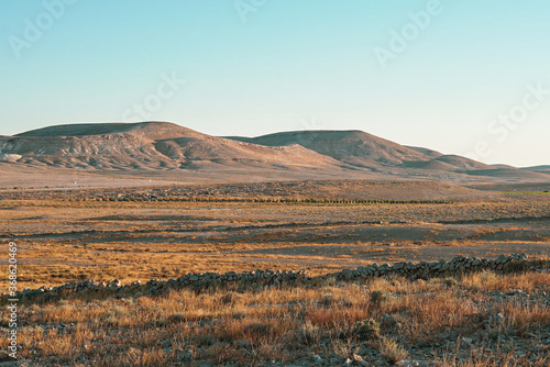 Negev Desert in Israel at sunrise