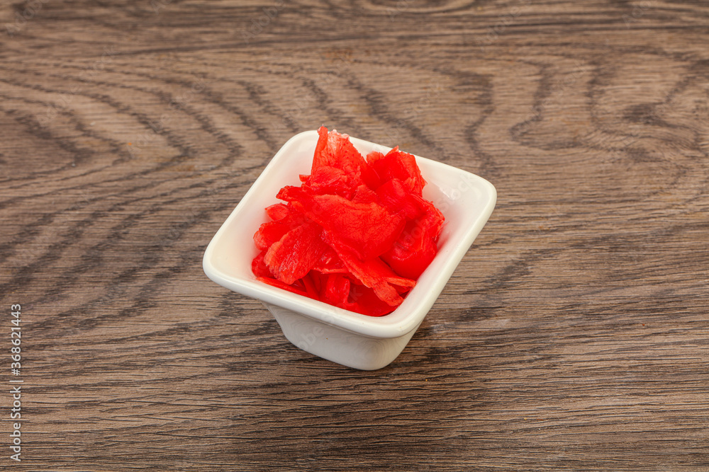 Asian cuisine marinated ginger root Asian cuisine marinated ginger root
