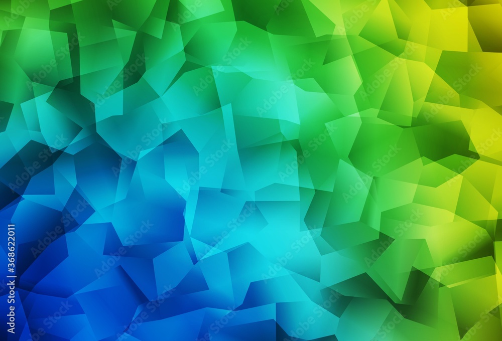 Light Blue, Green vector abstract polygonal template. Light Blue, Green vector abstract polygonal template.