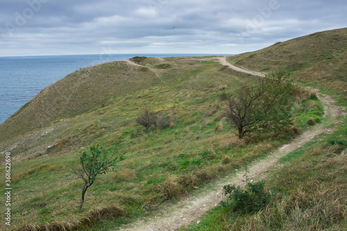 The hills in the nearby of Feodosia, Crimea.