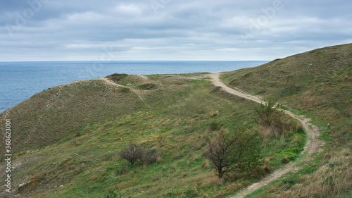The hills in the nearby of Feodosia, Crimea.