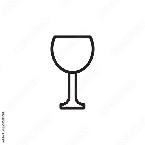 Wine glass outline icon 