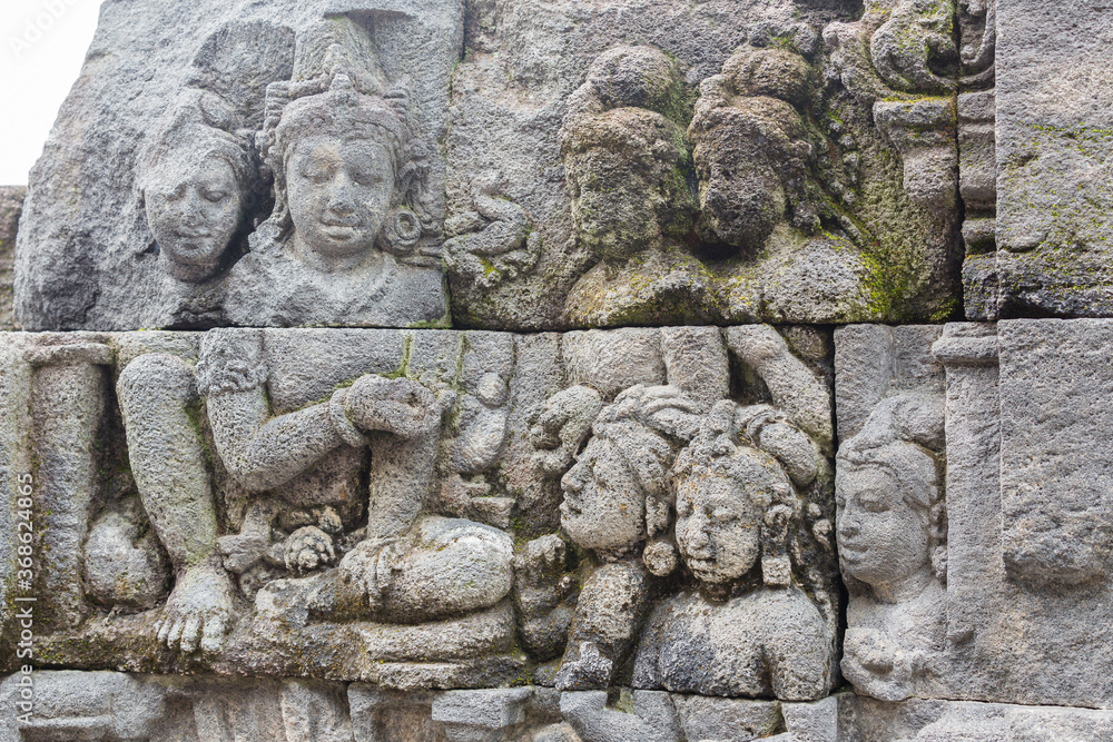 The Borobudur, Buddhist shrine, 40 km northwest of Yogyakarta, Central Java province, in the center of the Indonesian island of Java
