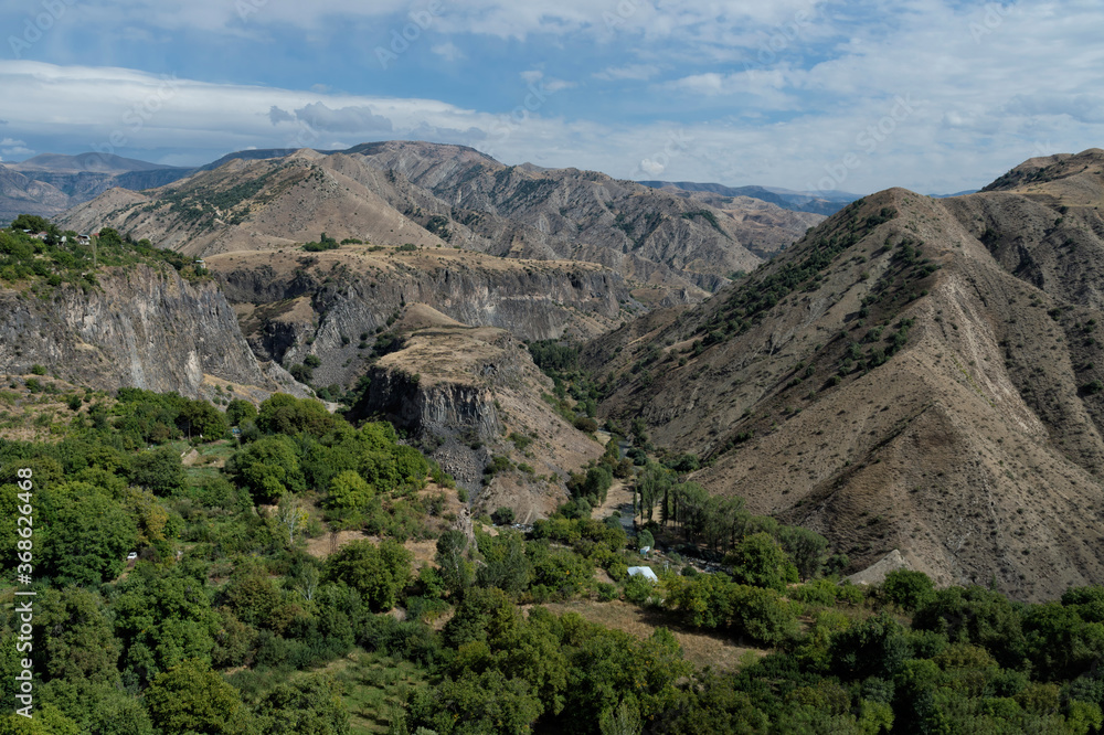 View over the mountains surrounding Garni, Kotayk Province, Armenia, Caucasus, Middle East, Asia