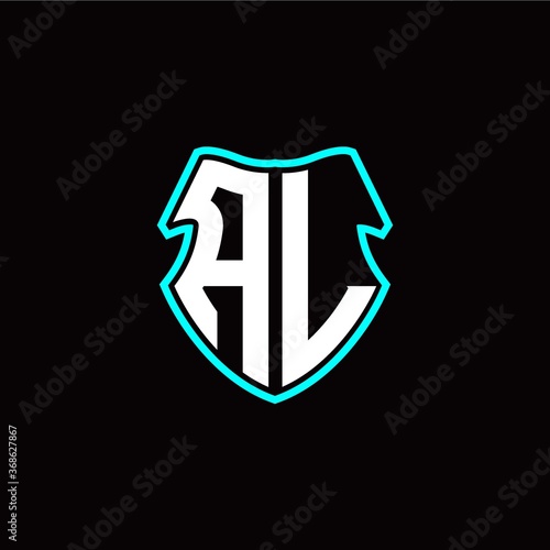 AL initial logo design with a shield shape Free Download AL initial logo design with a shield shape - GFXLoad