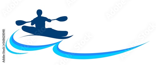 Canoe sport graphic in vector quality.