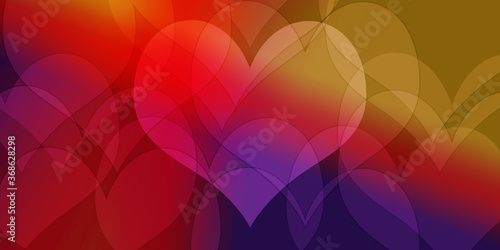 abstract red background with hearts