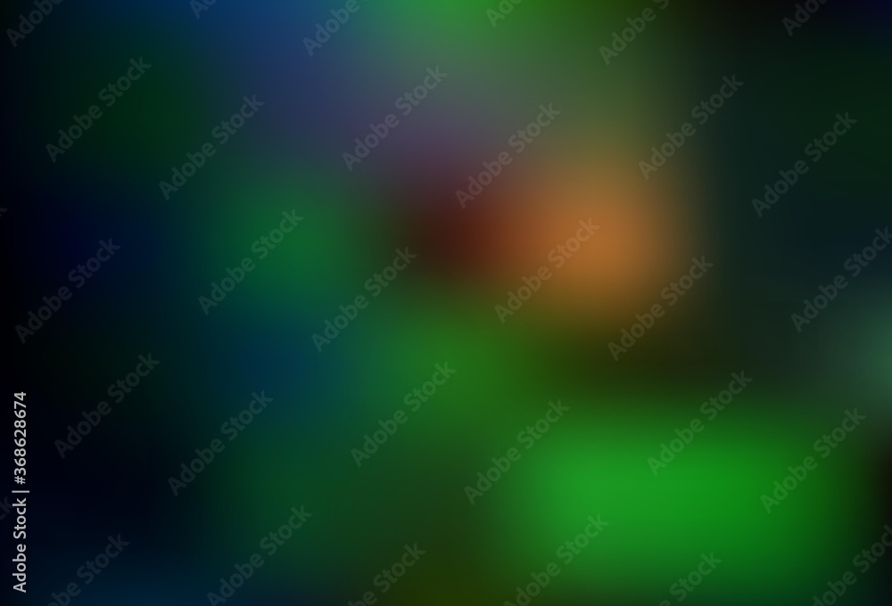 Fototapeta premium Dark Green, Red vector blurred background.