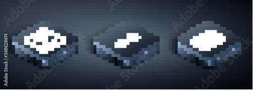 Set Isometric Sigma symbol, Function mathematical symbol and Infinity icon. Vector.
