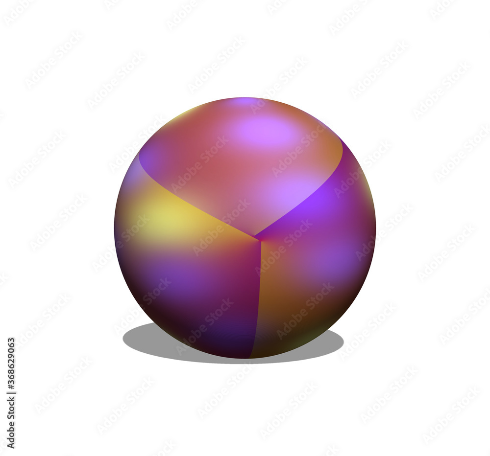 3d illustration colorful ball isolated on white background