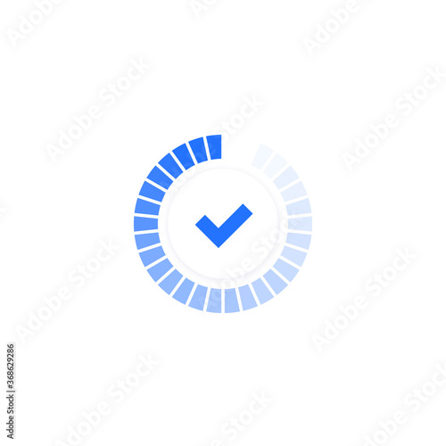 completed progress bar vector design