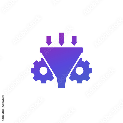 Conversion rate optimization icon, marketing concept