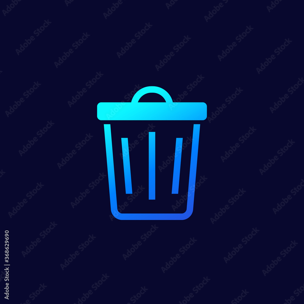 Trash bin, can vector icon Trash bin, can vector icon