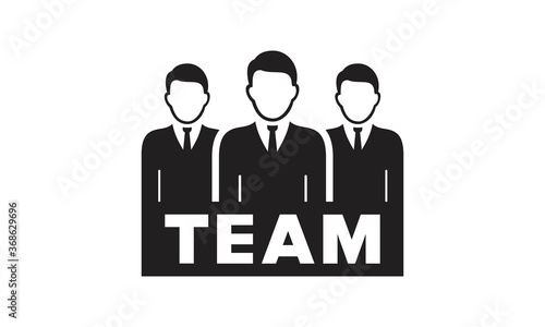 people team like together logo. concept of interaction between businessmen for successful business or loyalty collective meeting.