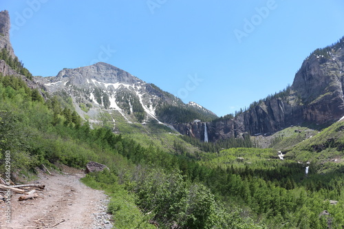 Hike up to Bridal Veil Falls, Telluride colorado. © Andy