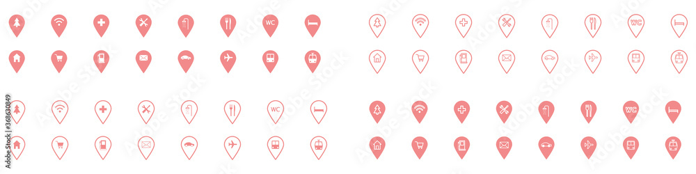 Geolocation icons set. Location concept. Vector illustration
Geolocation icons set. Location concept. Vector illustration