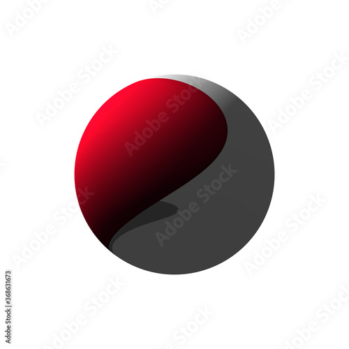 3d illustration colorful ball isolated on white background