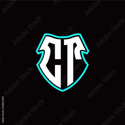 CT initial logo design with a shield shape