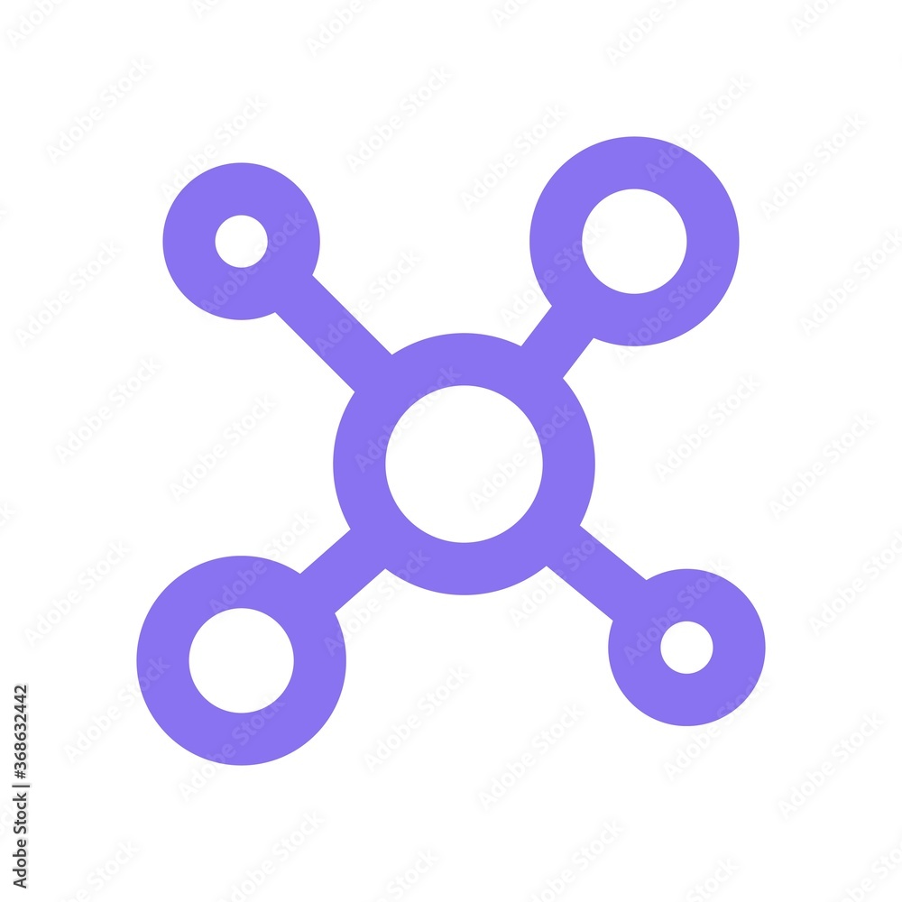 Molecule icon. Molecular structure symbol for chemistry research, lab experiments concept. Molecule icon. Molecular structure symbol for chemistry research, lab experiments concept.