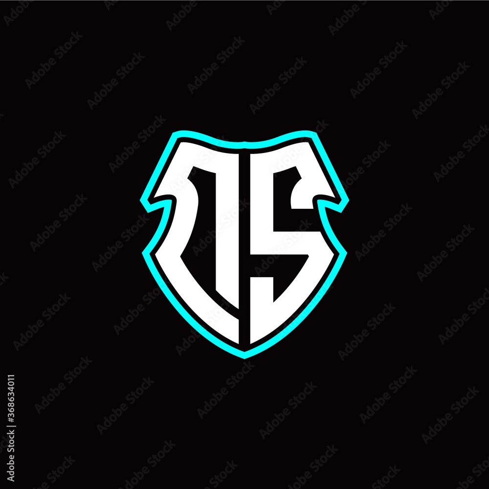 D S initial logo design with a shield shape D S initial logo design with a shield shape