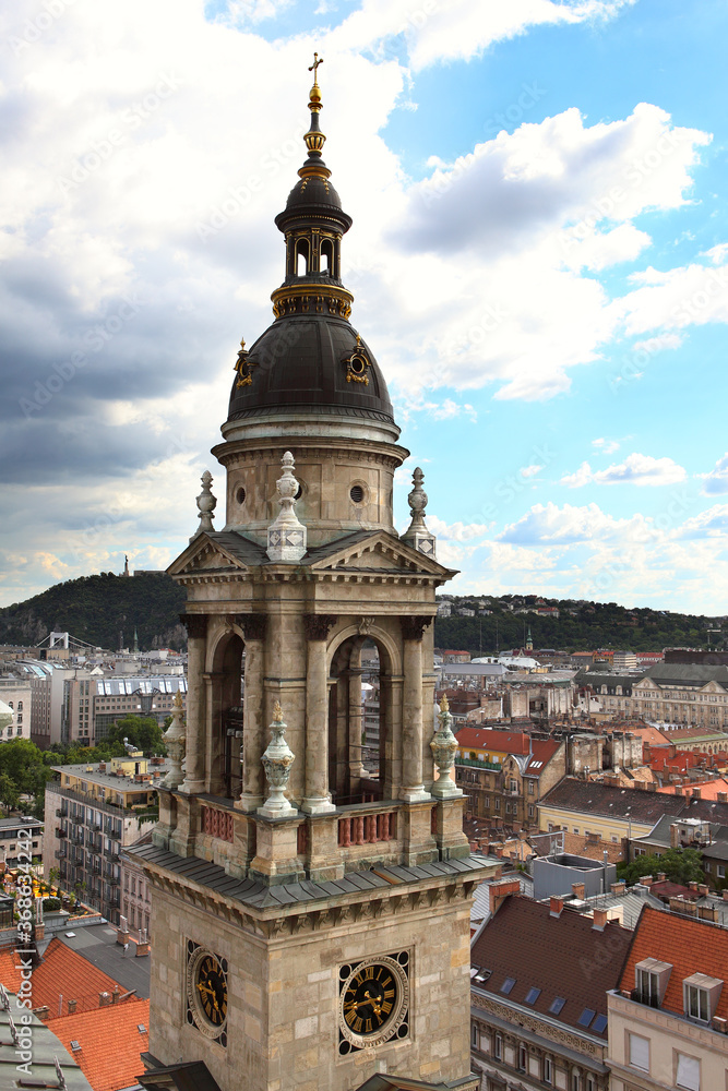 View of Budapest from the top of St. Stephen's Basilica.Budapest, Hungary