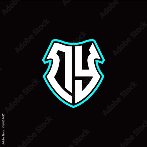Free Download DY initial logo design with a shield shape - GFXLoad