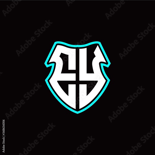Free Download E Y initial logo design with a shield shape - GFXLoad