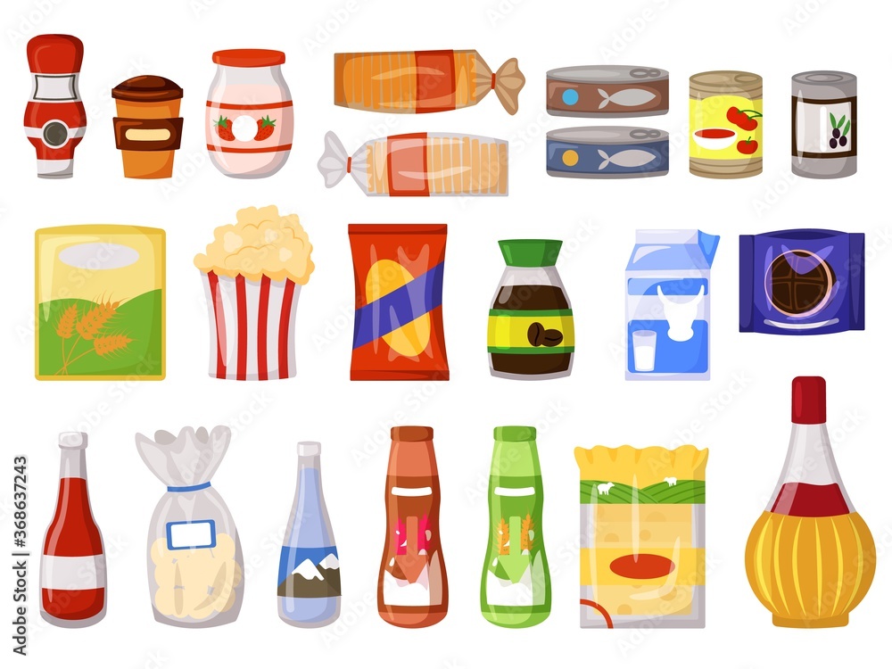 grocery bag canned goods clip art