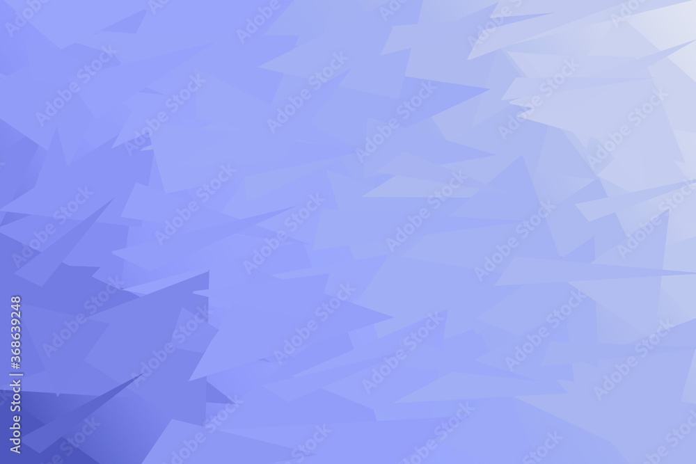 Fototapeta premium Geometric abstract background in blue color. Simple pattern triangles flat lay banner