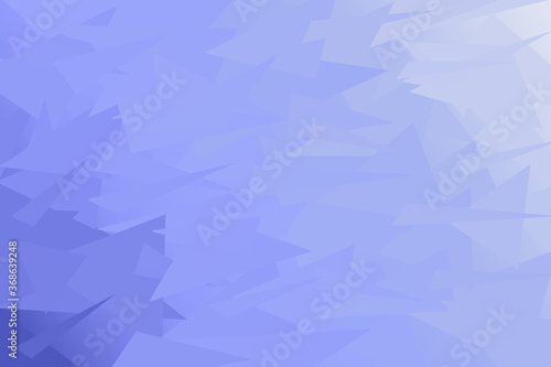 Geometric abstract background in blue color. Simple pattern triangles flat lay banner