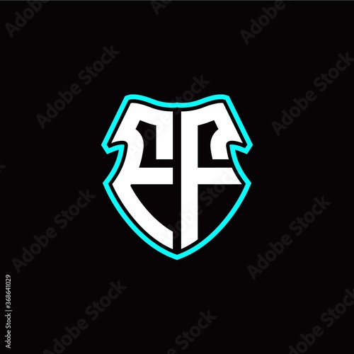 Free Download FF initial logo design with a shield shape - GFXLoad