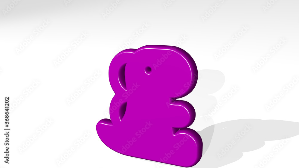 toys dinosaur stand with shadow. 3D illustration of metallic sculpture over a white background with mild texture. christmas and child toys dinosaur stand with shadow. 3D illustration of metallic sculpture over a white background with mild texture. christmas and child