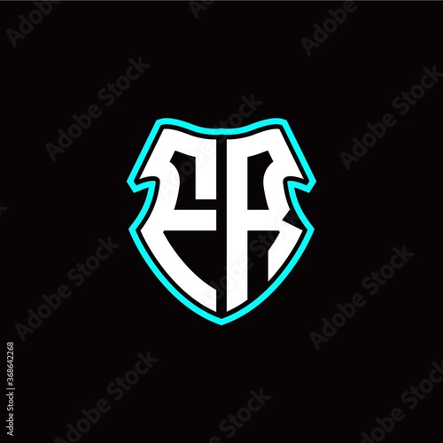 Free Download FR initial logo design with a shield shape - GFXLoad