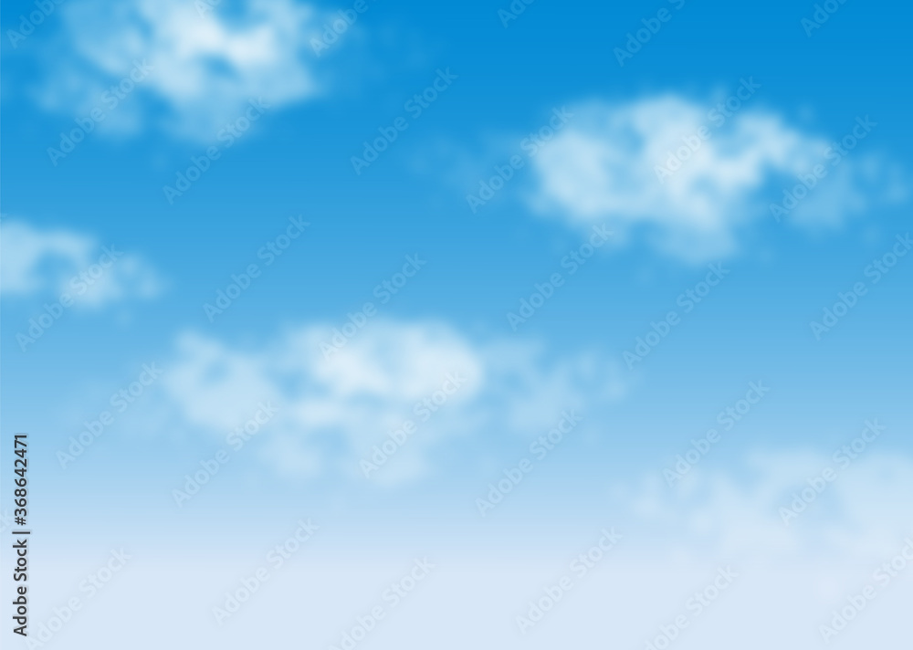 雲と空 夏空 背景素材 イラスト ベクター Stock Vector Adobe Stock