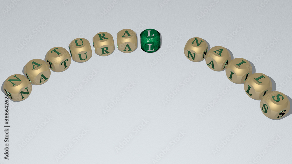 natural nails combined by dice letters and color crossing for the related meanings of the concept. background and beautiful natural nails combined by dice letters and color crossing for the related meanings of the concept. background and beautiful